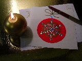 lettera di natale e candela natalizia