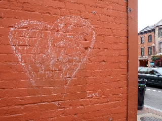 amore su un muro