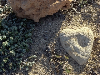 bella pietra bianca a forma di cuore