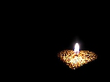 candela solitaria a cuore