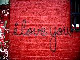 i love you su muro rosso