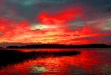 tramonto rosso mozzafiato
